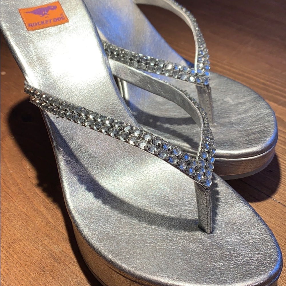 Rocket Dog rhinestone wedge sandals